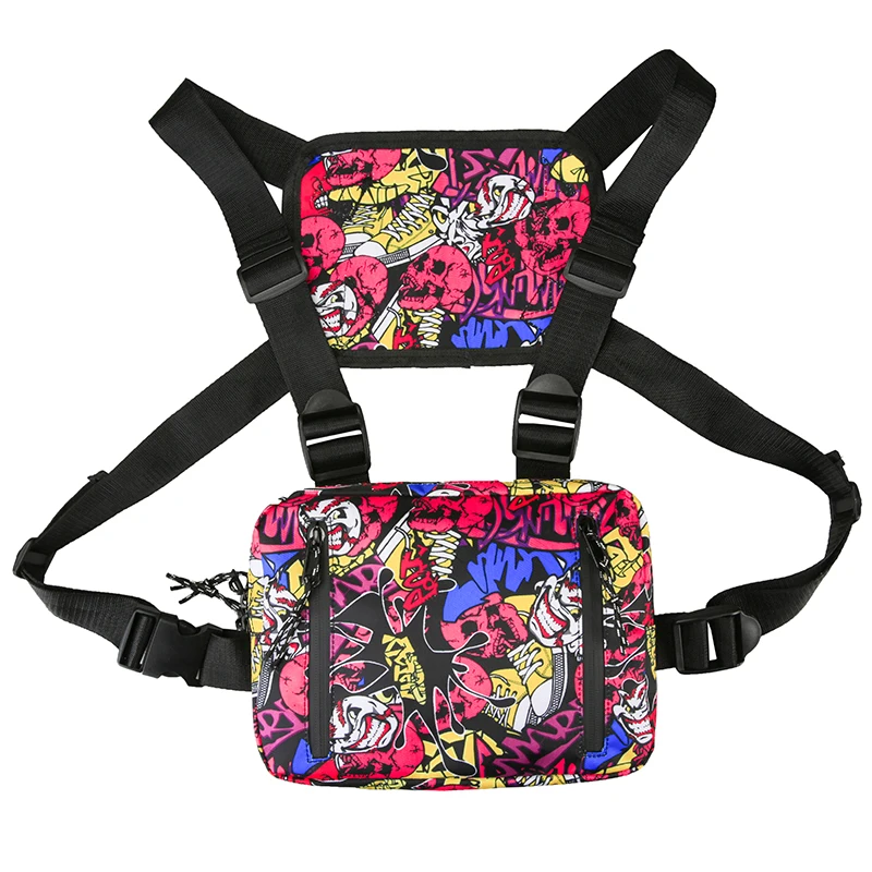 2020 Custom Nylon Chest Bags Front Pocket Fashion Unisex Chest Rig Bag