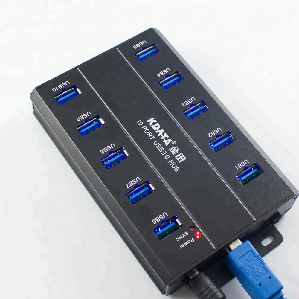 OEM 10-промышленный порт USB 3 0 концентратор Поддержка 5 Гбит/с MTT режим прочный промышленный класс металлический корпус со встроенным короткого