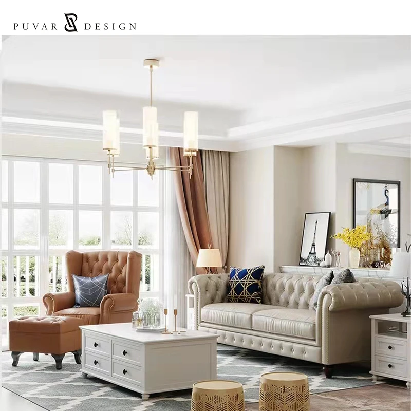 New American Luxury Style Design Modern Indoor Furniture Fabric Sectional Living Room Sofas For Sale