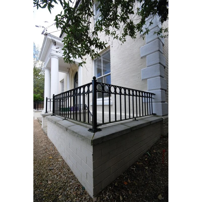 Blh-9 Simple Design Black Iron Stair Railing Corrimao De Escadas De Ferro Preto Outdoor Wrought Iron Stair Railing For House And