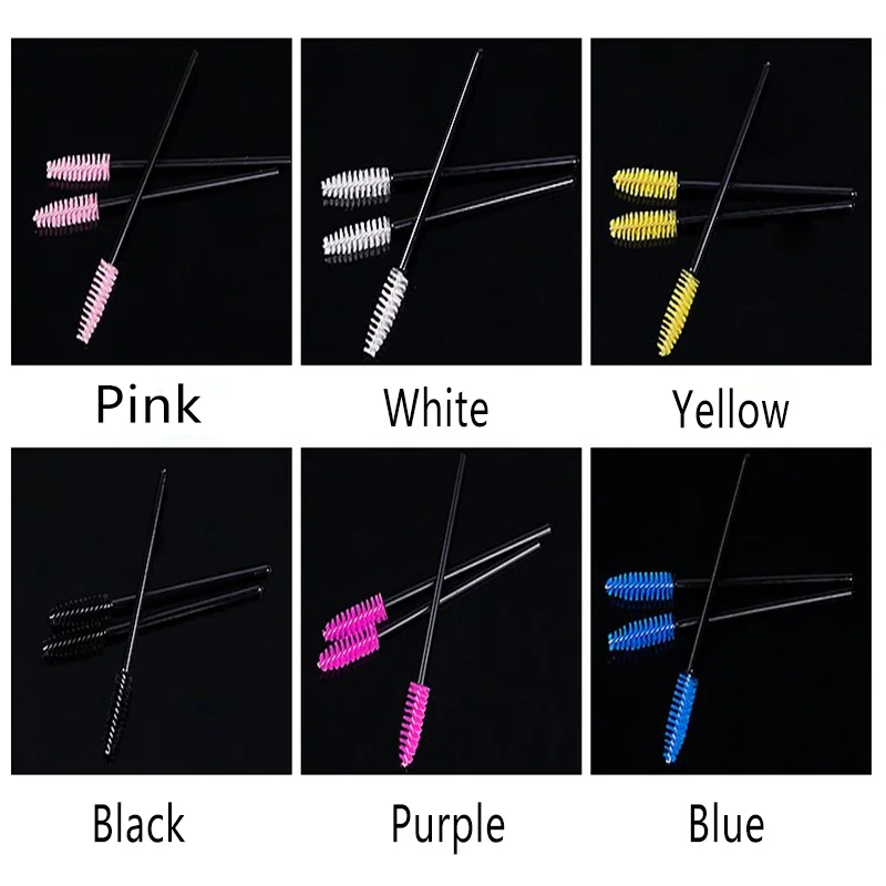 
50pcs/pack Disposable Eyelash extension Brush Mascara Wands Applicator Wand Brushes Makeup Brush Small Eye Lash 