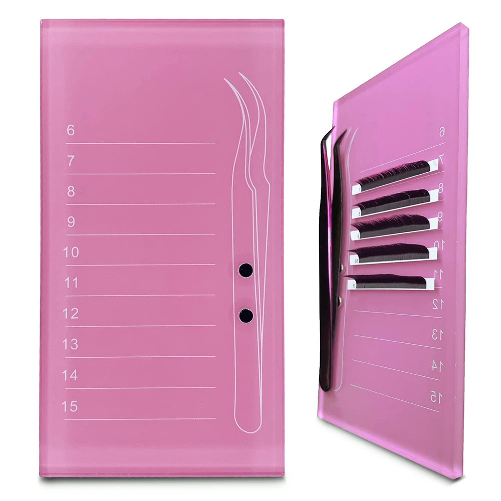 Eyelash Extensions Acrylic Lash Pallet With Lashes Magnetic Tweezer Holder Tile With Convenient Numbered Lines Stand Storage