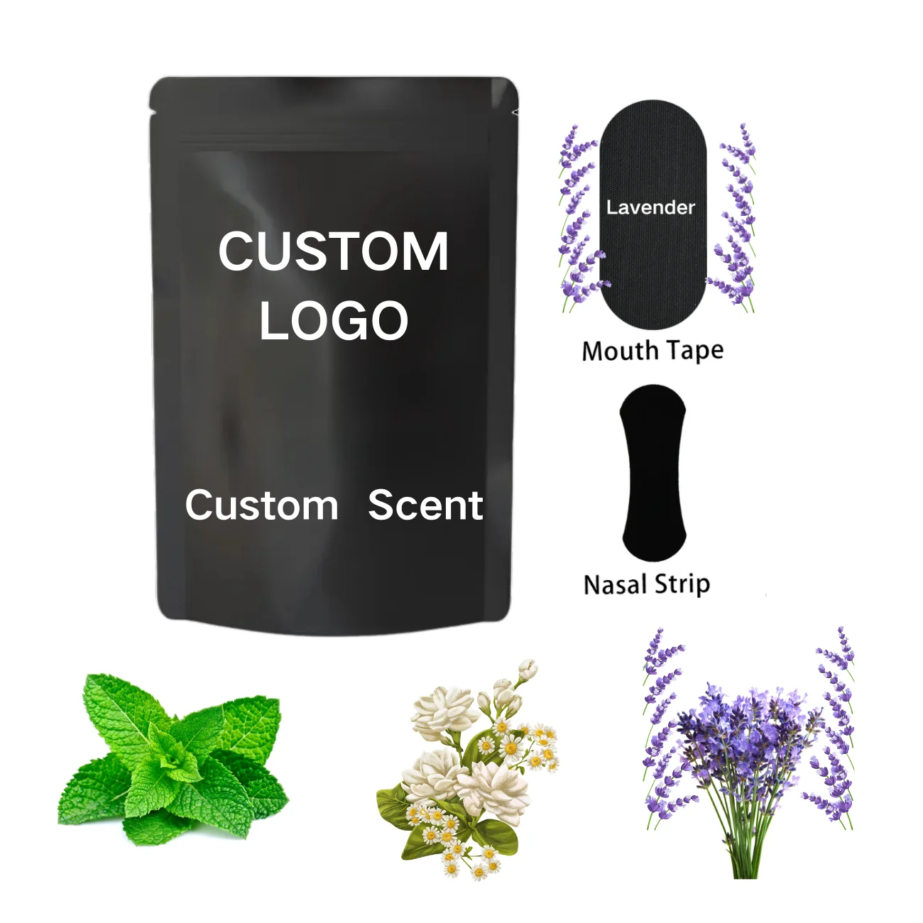 Anthrive Premium Sleep Strips Mint Chamomile Nose Nasal Strips Lavender Scented Mouth Tape With Essential Oil For Sleeping