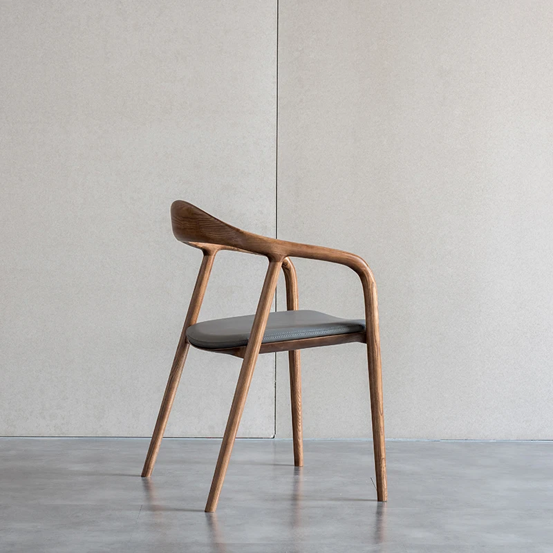 TPZ084 Wholesale luxury design restaurant modern solid wood armchair cafe hotel home furniture wooden dining chairs