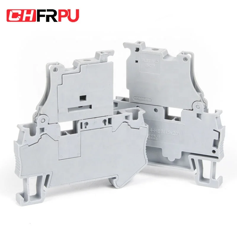 CHFRPU ST4-HESI/ST-4RD 4mm2 DIN Rail Combined Spring Fuse Terminal Block Pull-back Spring Terminal Block