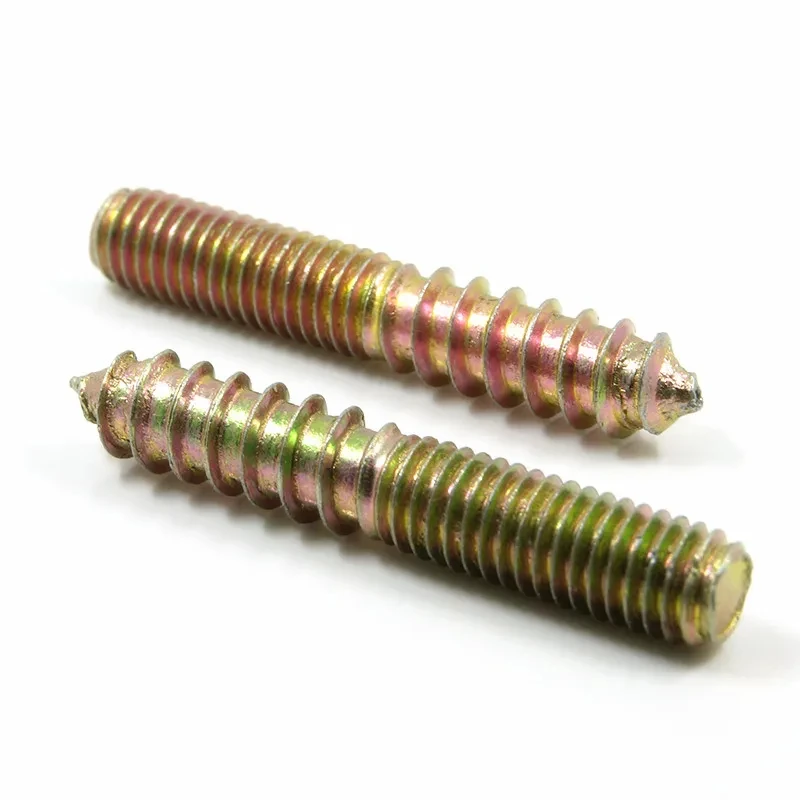 M4 M5 Hanger Bolt Wood to Metal Dowels Double Ended Furniture Fixing Self Tapping Screws Wood Thread Stud
