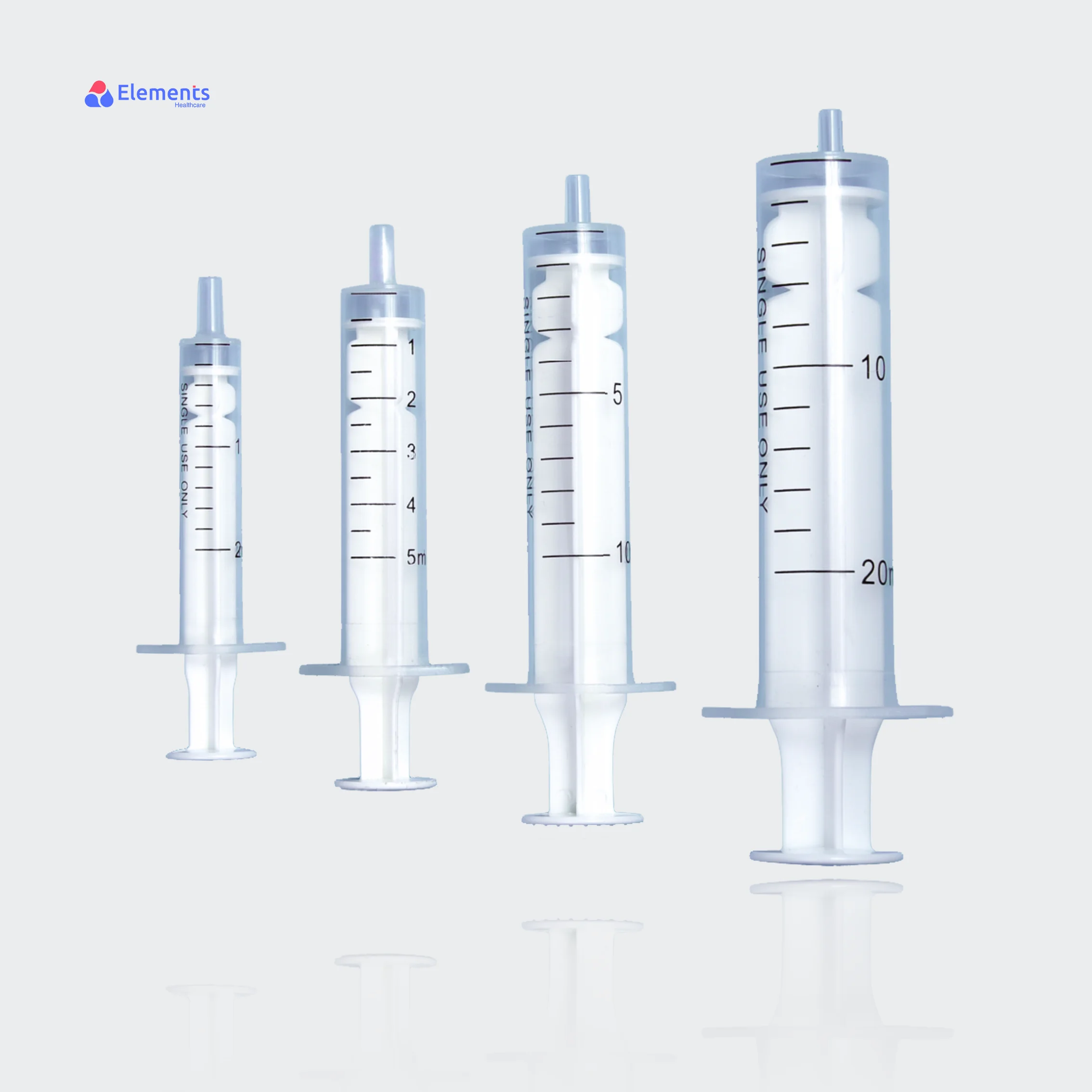 Medical Disposable Injection 3 Parts Luer Lock Syringe  2 Parts Luer Slip Syringe with EO Stabilized