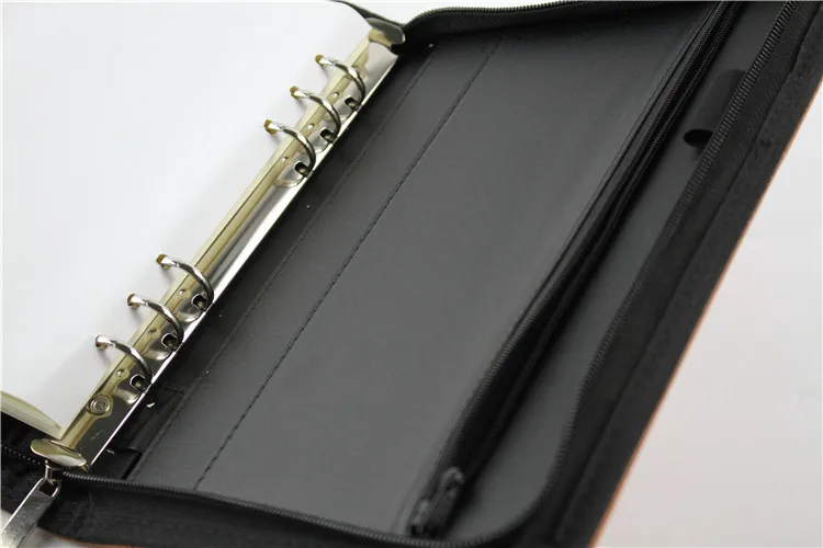 
Good Quality File Folder a5 zipper bag 6 holes ring binder with Calculator notebook folder 