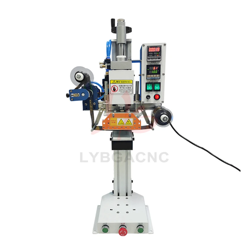 Pneumatic Hot Foil Stamping Machine for PVC Card Book Leather Paper Wood Custom Logo Embossing Automatic Bronzing Machine