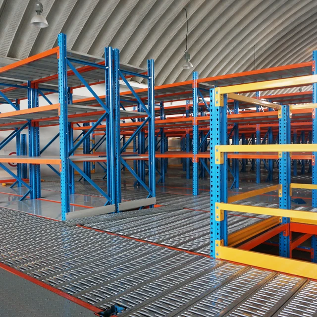 Подгонянная сверхмощная стойка для хранения Многоуровневая напольная Мезонина