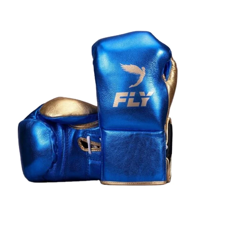 NEW HIGH QUALITY  LEATHER FLY BOXING GLOVES LACE-UP BOXING GLOVES RED  LFC-FBG-0093
