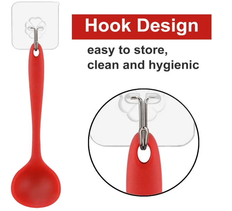 High Quality  Heat Resistant Non-Stick Durable Silicone Soup Ladle Ladle Spoon