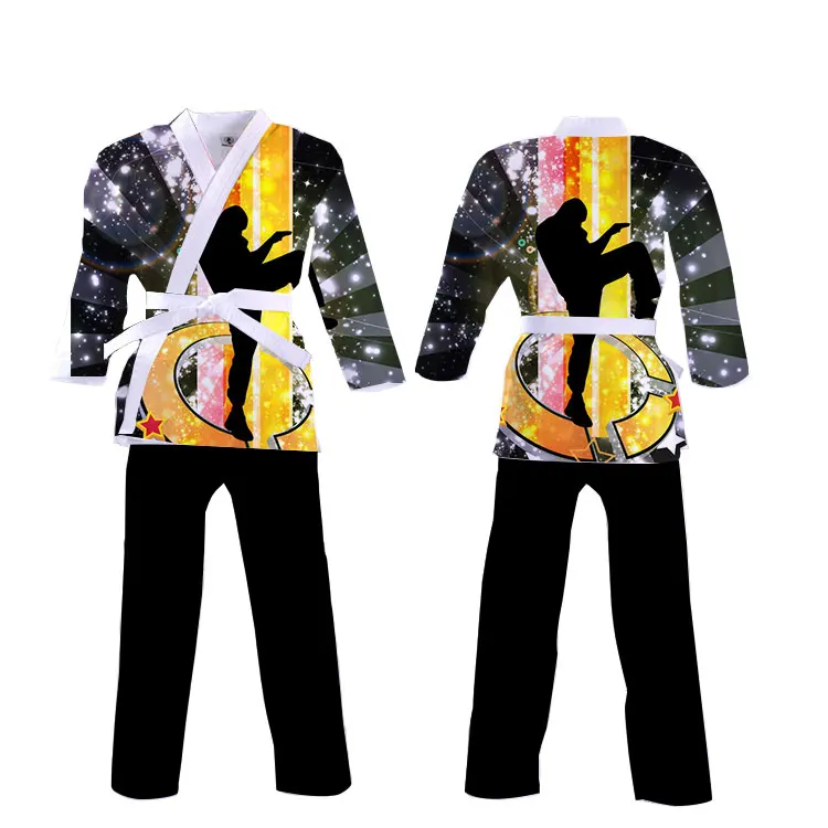 Martial arts ribbed fabric WTF Taekwondo Uniforms