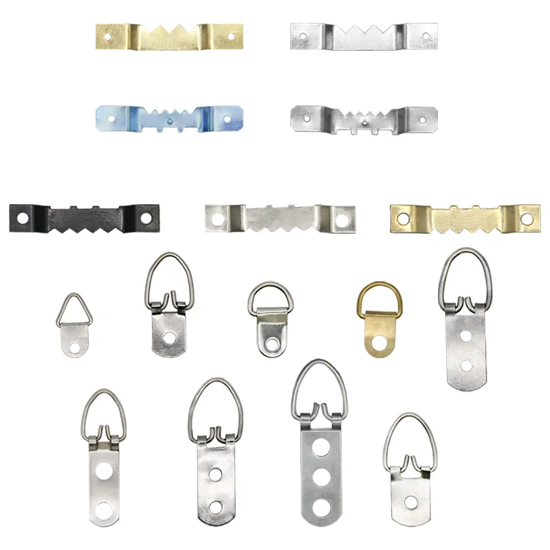 single triangle hanger metal hooks picture frame hanger mirror hanging hook with screw for fitting nails