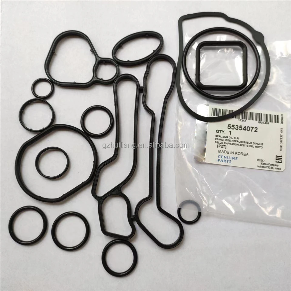 Cooling System Oil Cooler Gasket Seals OEM# 55354071  For Chevrolet Cruze 1.6L 1.8L Sonic Astra Zafira