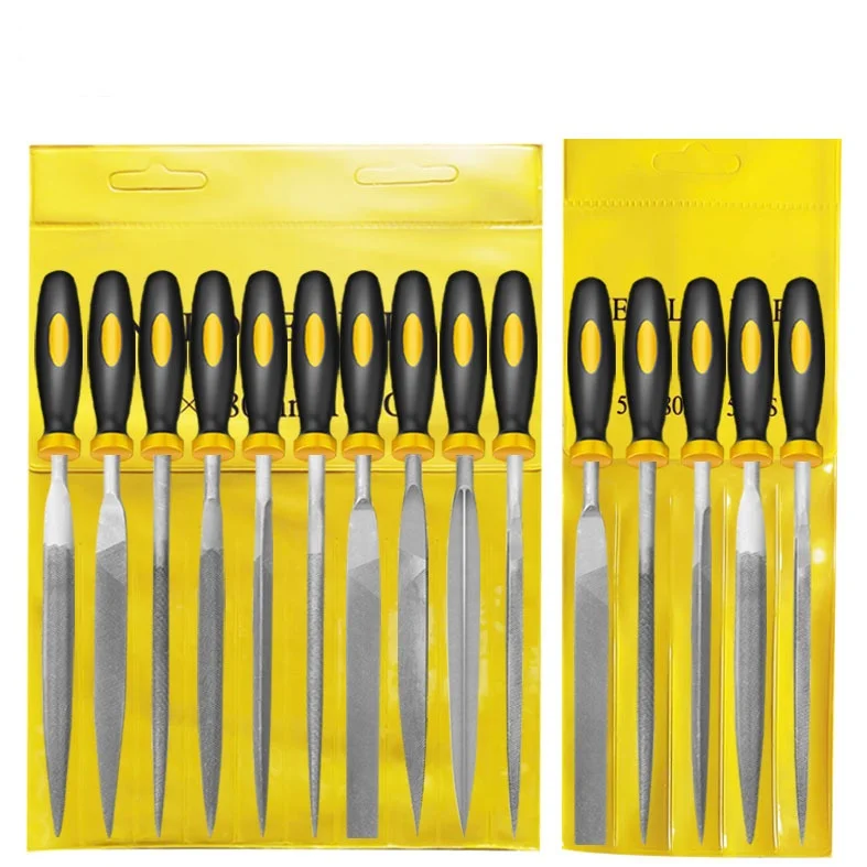 Factory Direct Selling 3*140 / 4*160 / 5*180 mm 5 pcs 10pcs Metal Steel Needles Files Set Of Carving Craft Hand Tools