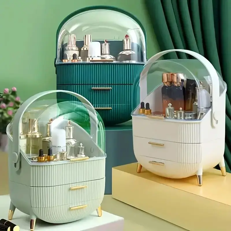 Large Volume Perfume Makeup Display Storage Boxes Bins Makeup Desktop Organizer with Drawers