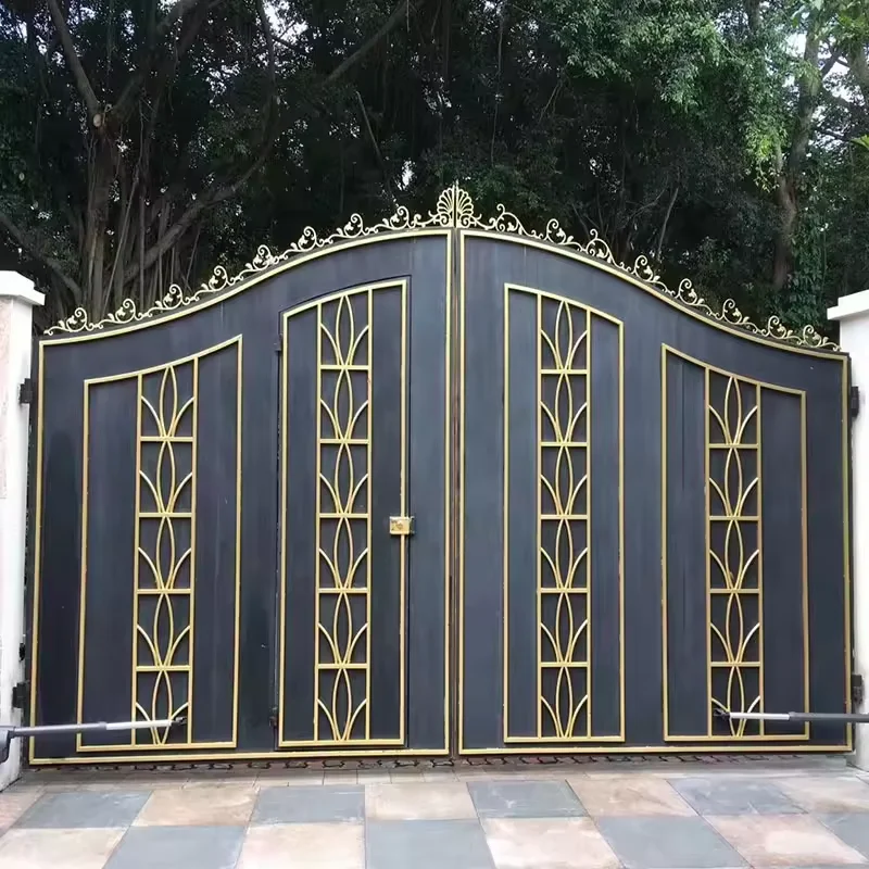 Chinese Manufactures Royal Outside Door House Galvanised Aluminum Gate Decorative Aluminum Gates Portail Aluminium