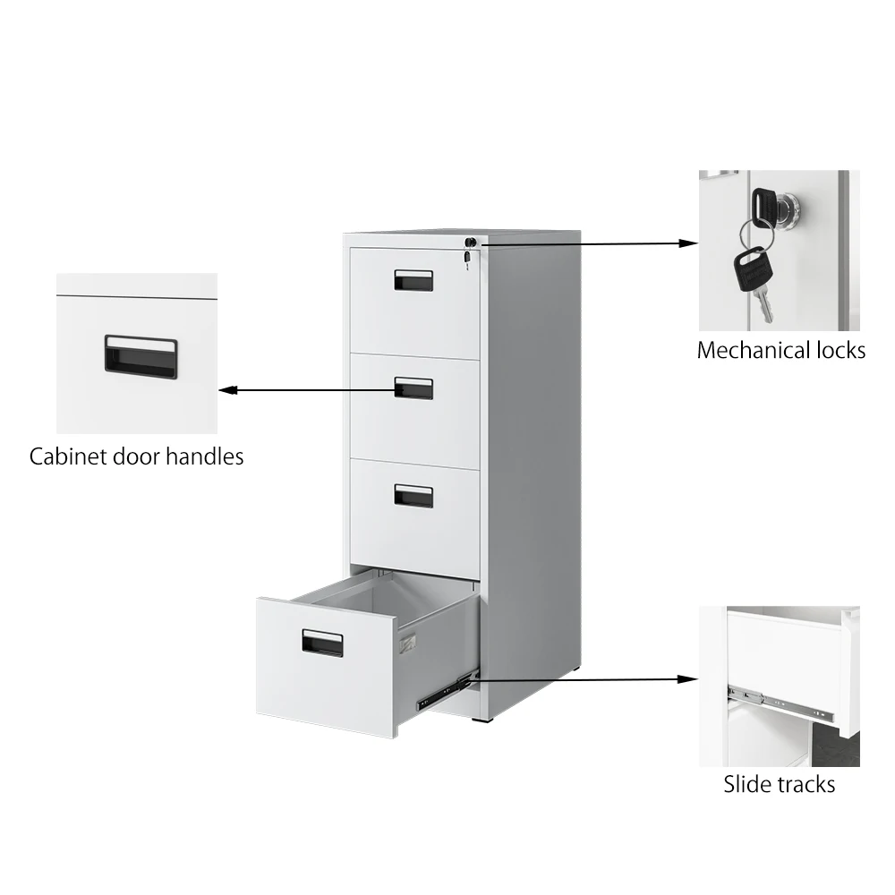 Office   Furniture 4 drawers metal filling cabinet steel storage file cabinet steel drawer cabinets for storage efficiency
