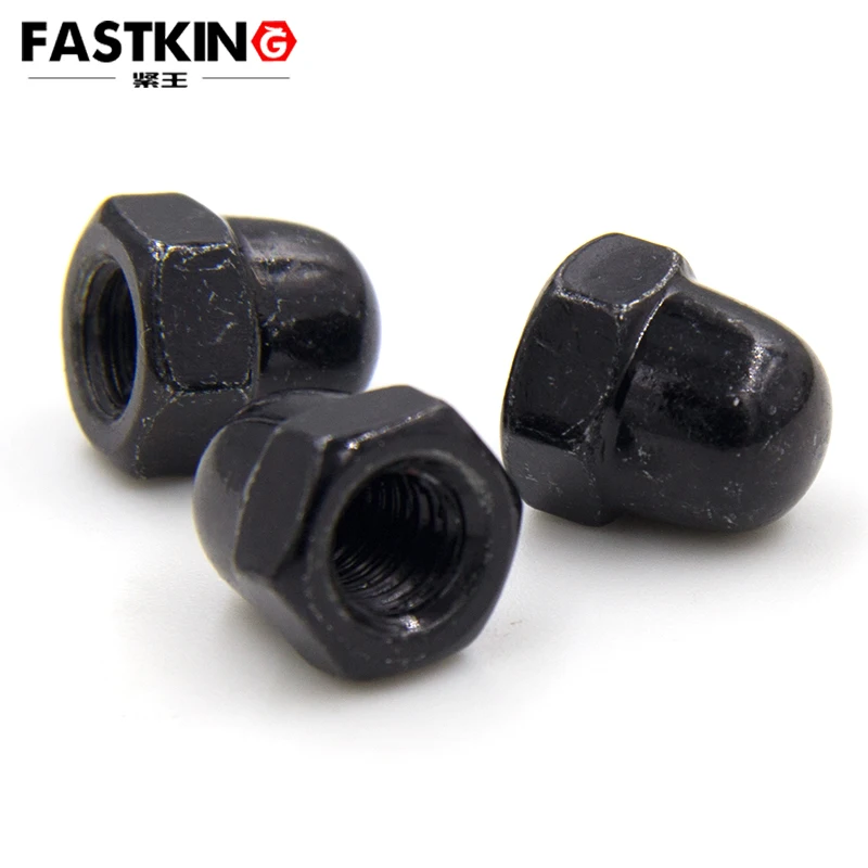 DIN1587 Black zinc acorn nut M6 carbon steel integrated cover mother ball head nut screw cap