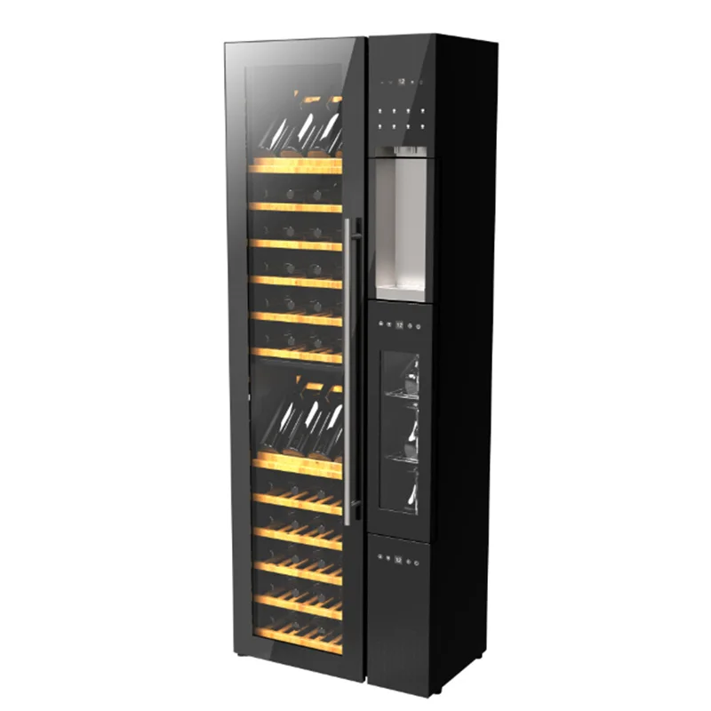 Hot selling  64 Bottles Electronic Thermostatic Wine Cabinet Small Wine Refrigerator Wine Cooler For Home Bar Office
