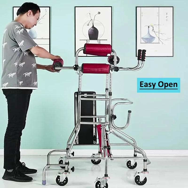 Walking Aid for Disabled Stroke Patients Rehabilitation Products with Seat Picture High Quality Hemiplegia Walking Aid