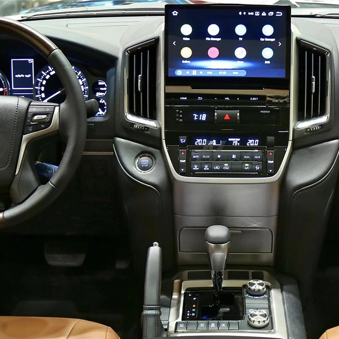 Автомобильная аудиосистема A10 Tesla с сенсорным экраном и GPS Навигатором для TOYOTA Land Cruiser LC200 GXR & VXR 2008-2021 DVD-плеером Авторадио carplay