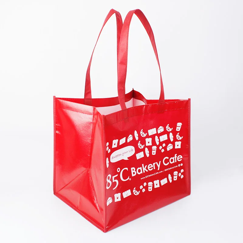 Reusable Polypropylene Packaging Laminated Eco TNT Non Woven Bag Shopping Tote Rpet Bag Pp Woven Bag With Custom Logo