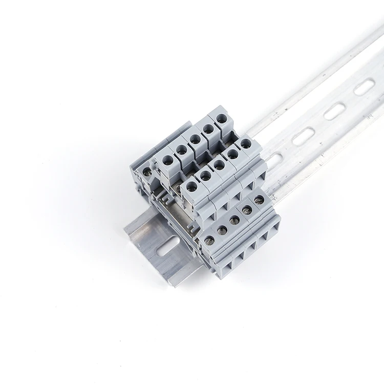 UKK 5 24-12 AWG 0.2-4mm Double Level Feed Through Screw Type Panel Mounted screw Wiring Din Rail DIN Rail Terminal Blocks
