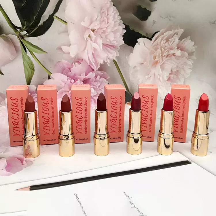 Nude color Lipstick Private Label Cosmetic your brand Red Matte Creamy Waterproof Lipstick