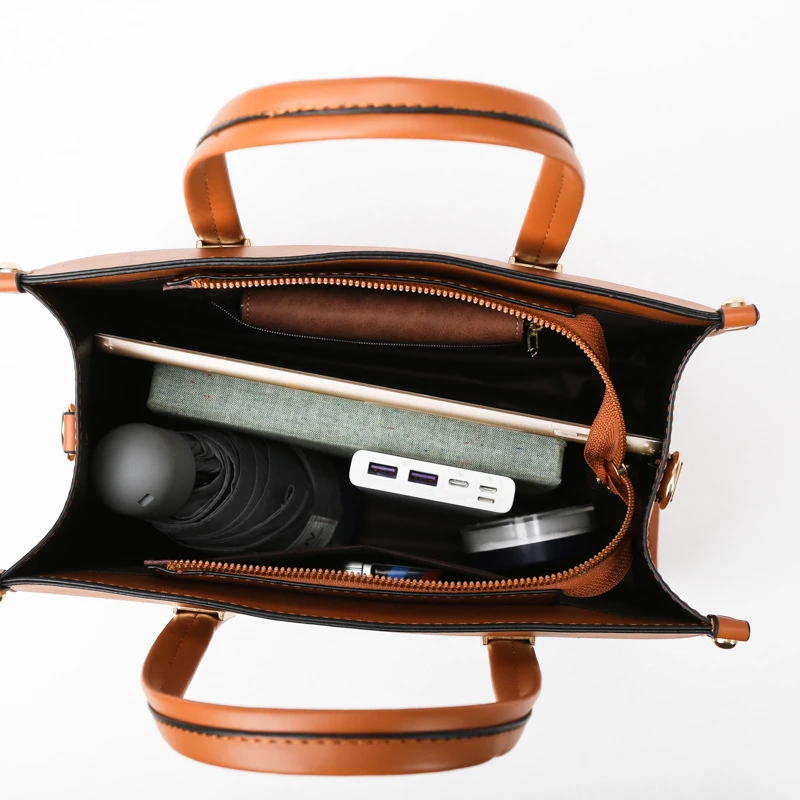 2024 wholesale custom handbags set 3 in 1 ladies hand bags luxury vintage elegant alligator leather tote bag for women