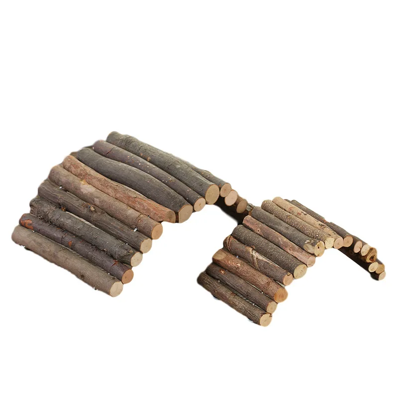 
Hedgehog Golden Bear Guinea Pig Hamster Pet Toy Ladder Wooden Fence Hamster Toy 