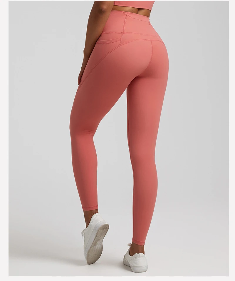 Side Pocket Yoga Pants Inner Pocket Leggins 2023 Casual Double Pocket Design No Camel Toe Yoga Leggings For Women Gym