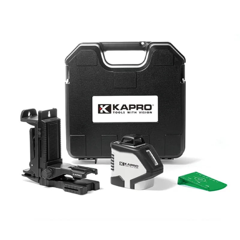 KAPRO spirit level green light 4 flat and 1 vertical spirit level 962G IP65 waterproof High precision spirit level 30-60m