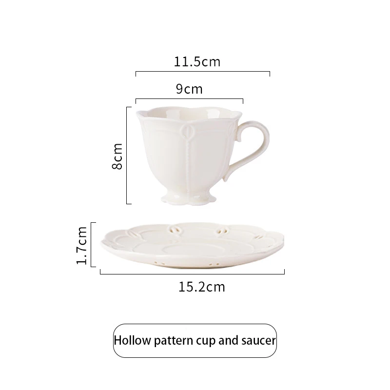 Wholesale ceramic coffee cup household European style simple bone china drinkware English afternoon tea cup and saucers