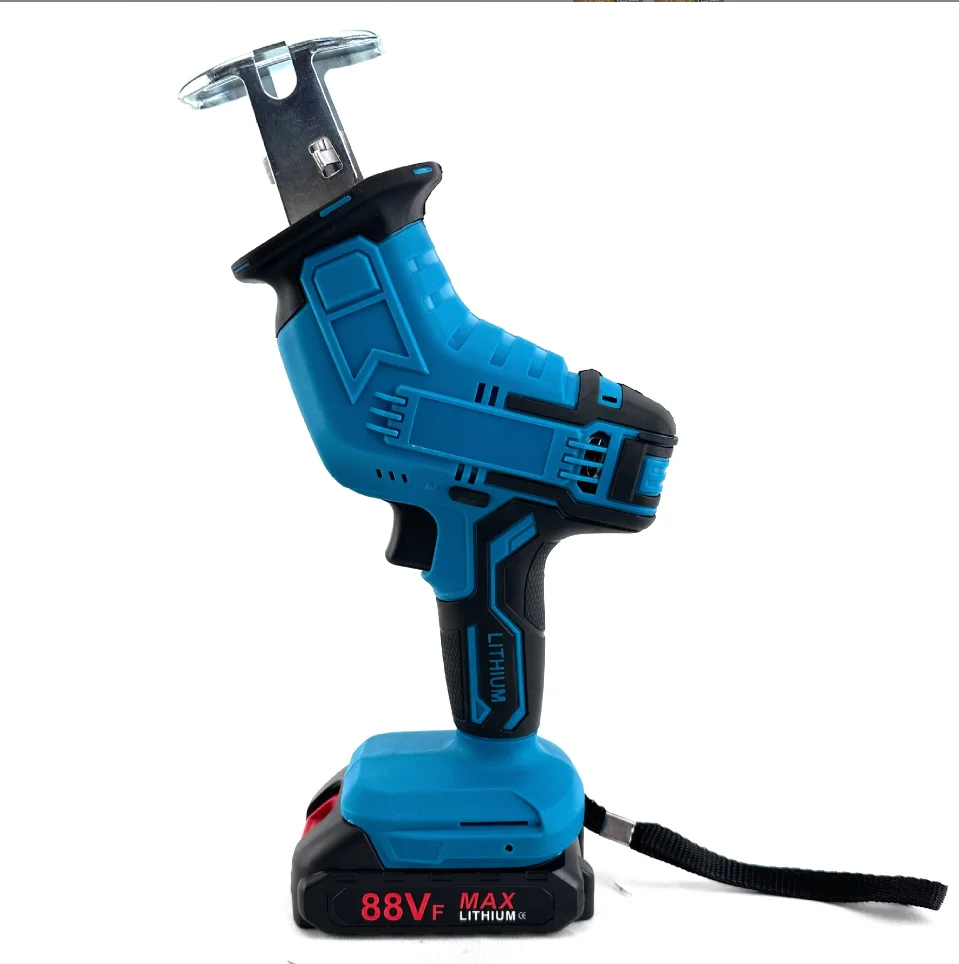 21V Cordless Multifunctional Electric Jig Saw Portable Garden Branch Pruning & Small Chainsaw with Metal Band Saw Wood Cutting