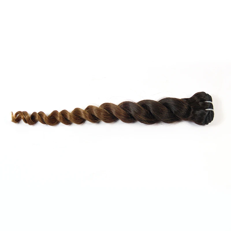 Wholesale cheap Top grade 100%  cuticle aligned virgin Russian Ombre 1b/30 pretty braiding curl two tone human hair