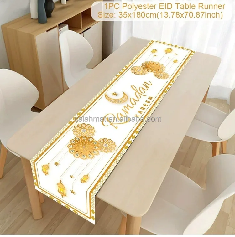Multiple colors Tablecloth Dinner Table Linen Islamic Party Supplies Ramadan Kareem Ramadan Decoration For Home Nordic style