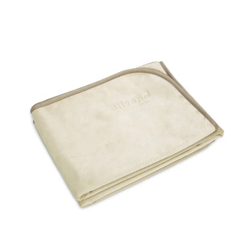 Soft touch printed microfiber sandwich emf radiation shielding baby blanket with silver fabric