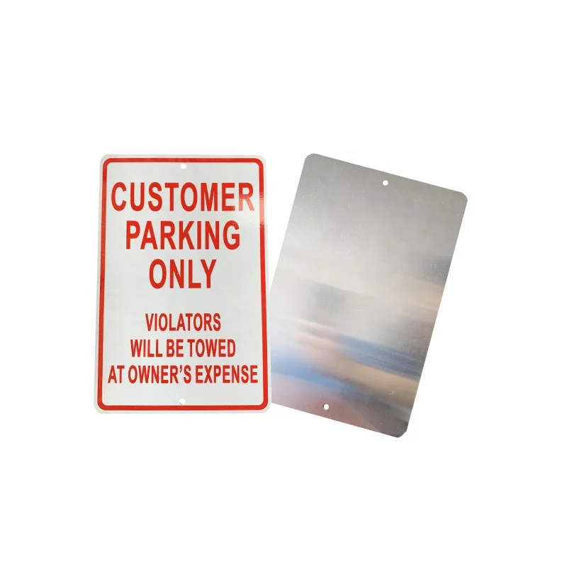 Customer parking only Aluminum warning sign for Safety