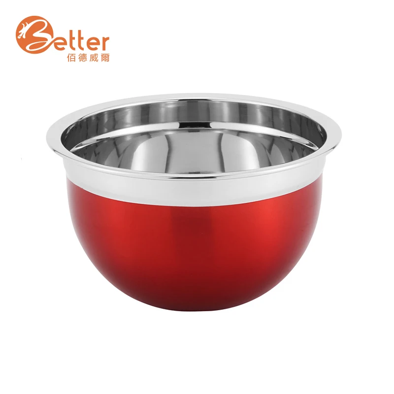 Wholesale Colorful Stainless Steel Salad Mixing Bowl Set