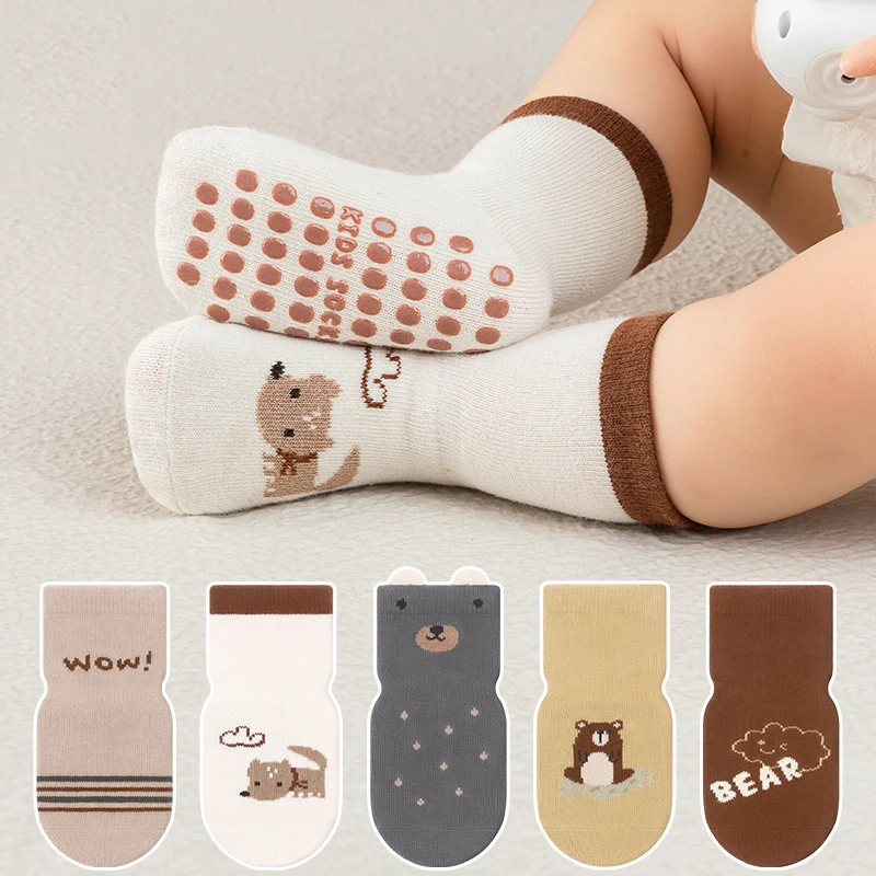 Factory Custom Grip Socks Baby Boy Girl Sock Infant Toddler  Unisex 0-24 Months Warm  Autumn  Winter