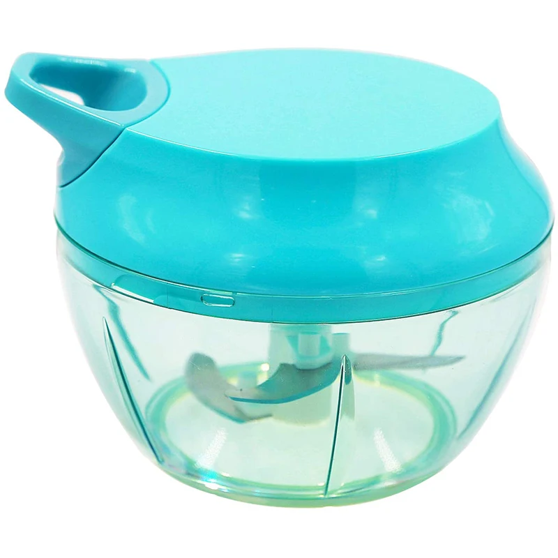 
Plastic Manual Food Processor 550ml Hand Held Mini Onion Garlic Fruit Vegetable Chopper 