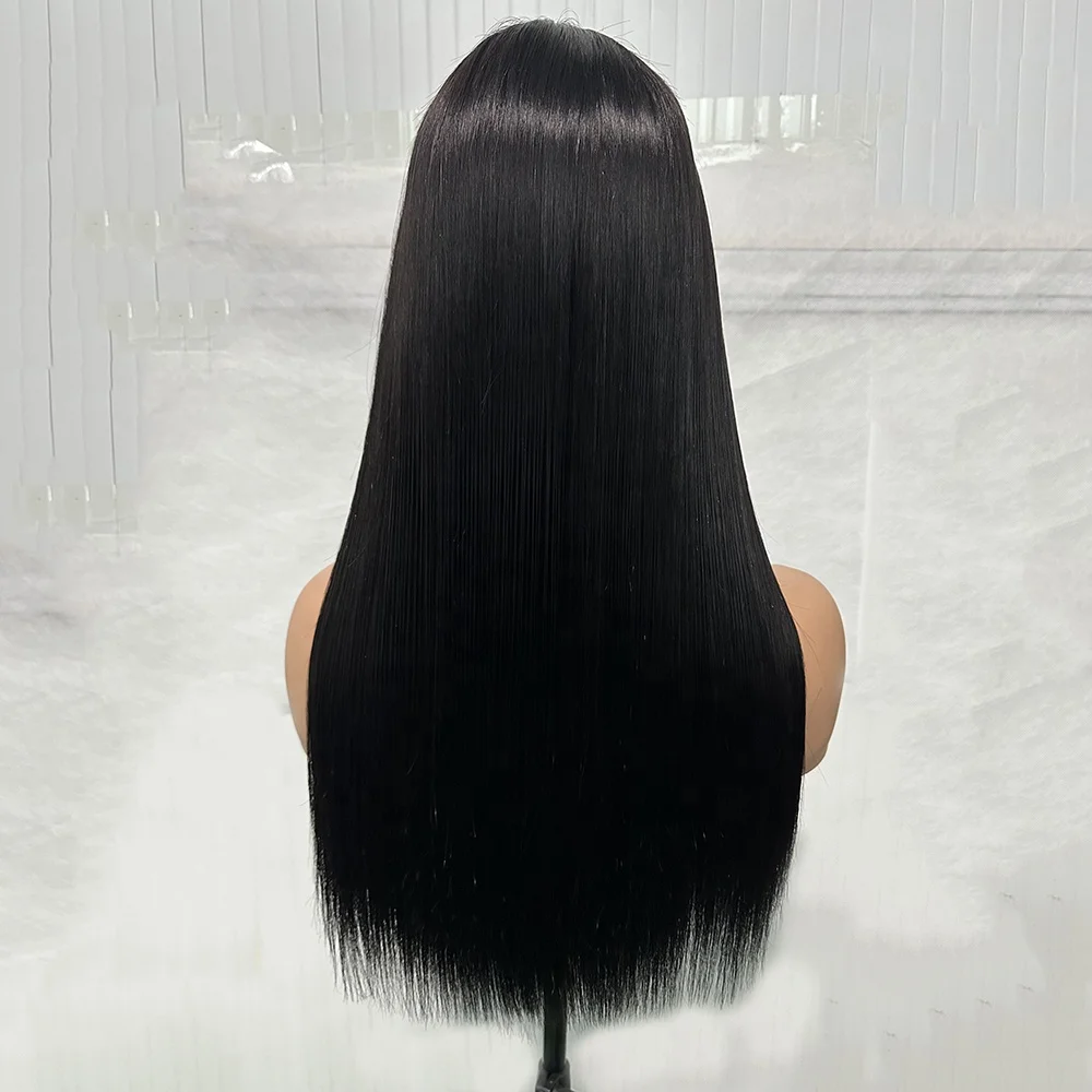 Human Hair Manufacturer Raw Bone Straight Human Hair Vietnamese Wig without Glue Ready To Wear Double Drawn Wig with Custom Logo
