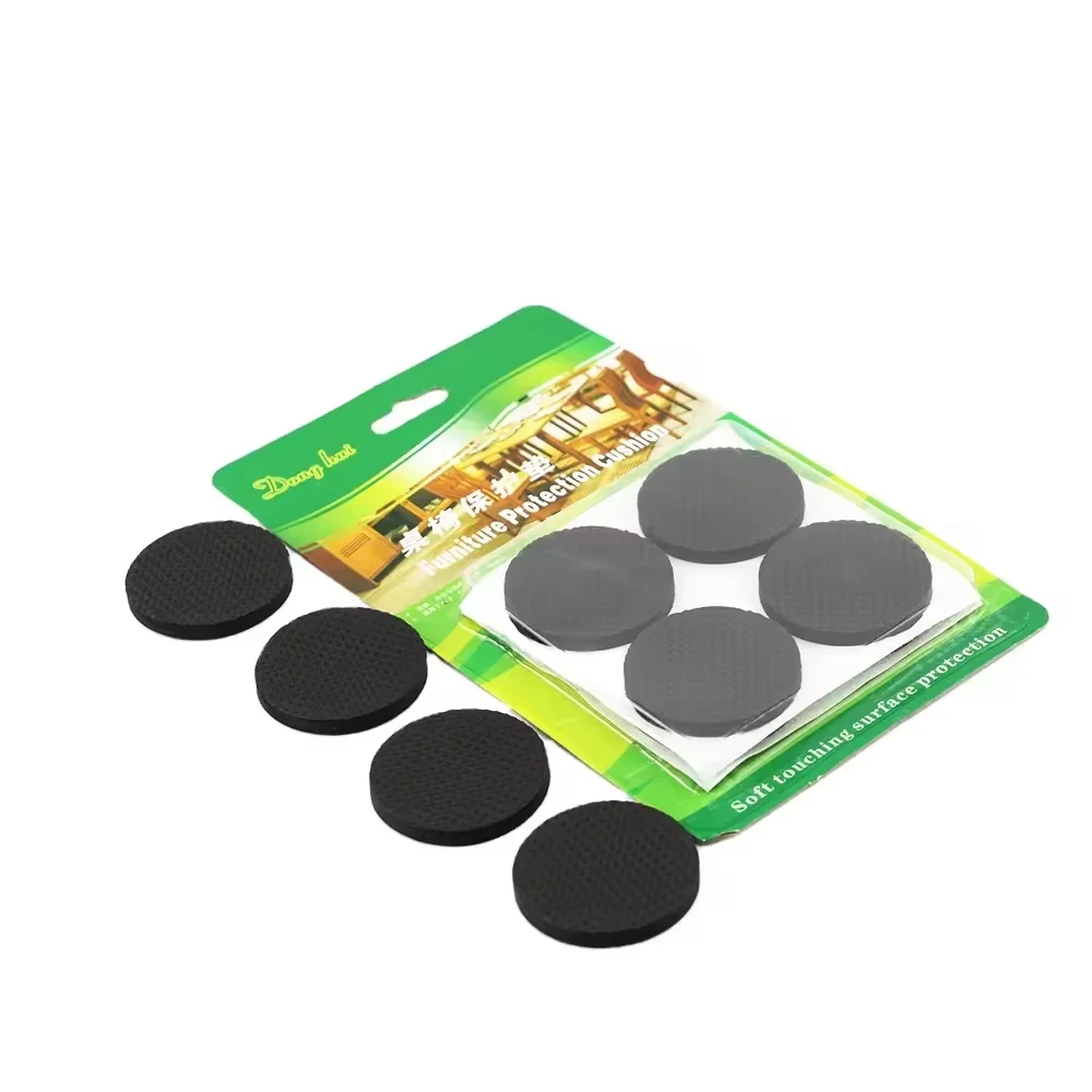 Closed cell black white self adhesive table non slip Protector Furniture chair legs eva foam tape Pads