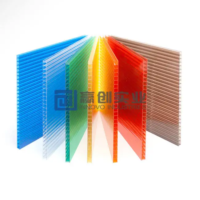 Polycarbonate hollow panel 6mm bronze danpalon polycarbonate sheets for green house