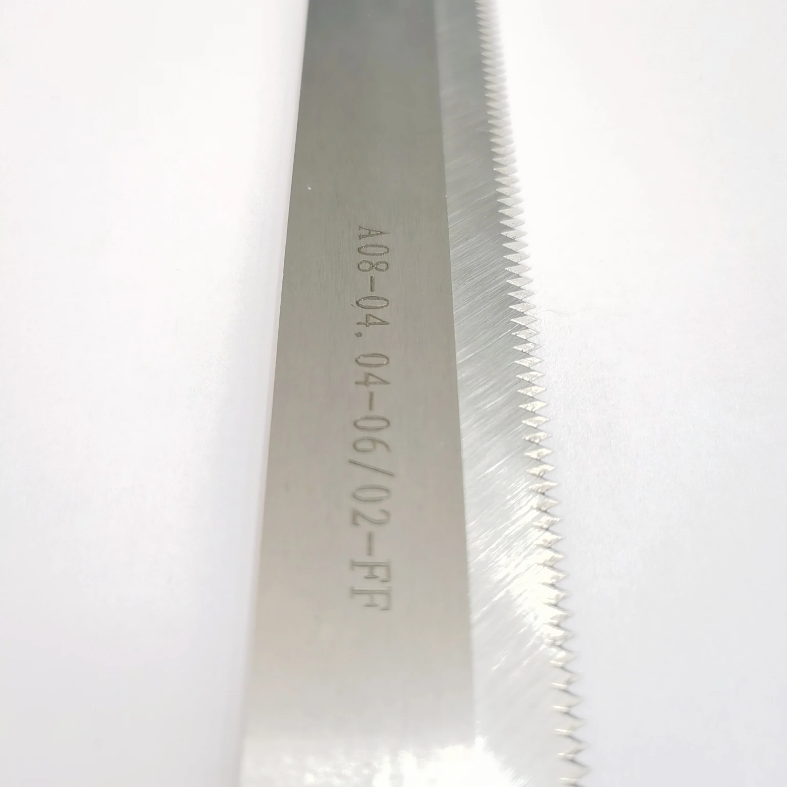 Food Industry Pillow Packing Machine Straight Serrated Plastic Film Cutting Blades For Packaging Machine