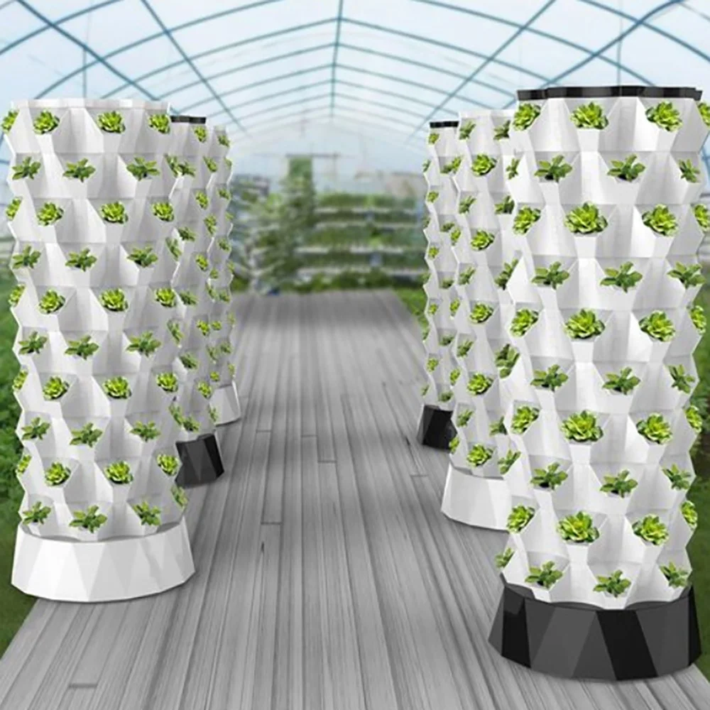 Low Cost Agricultural Used Greenhouse Aeroponics Vegetables Planting Tower Indoor Garden Hydroponic Growing Tower for Sale