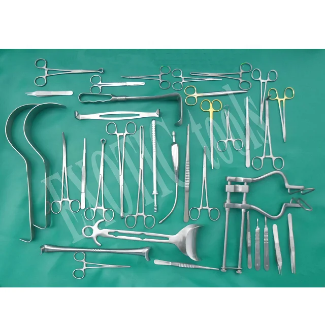 Basic Laparotomy Set Surgical Instruments Surgery Medical Abdominal gold Stainless Steel Wholesale  Approved CE MARK