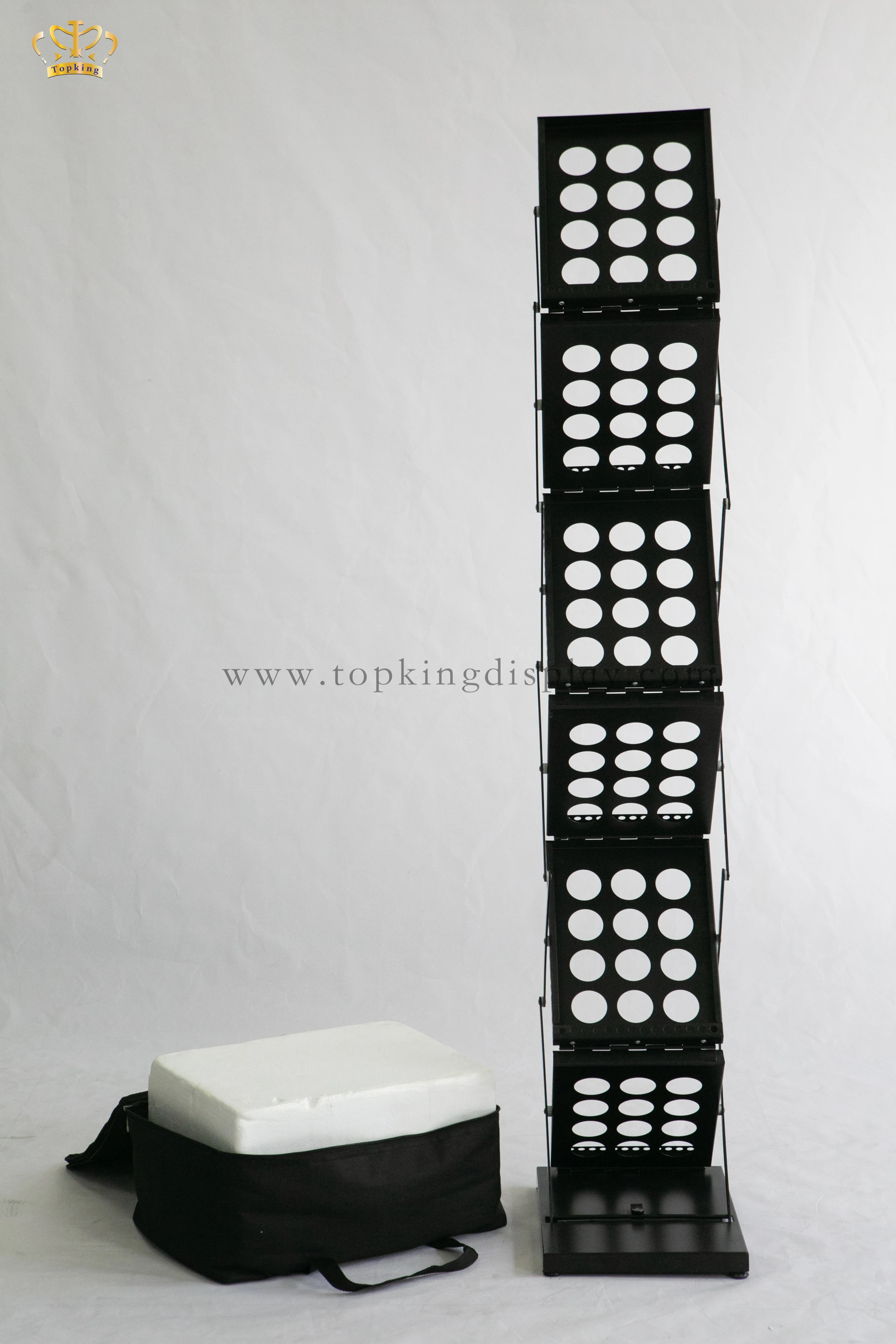 Double side iron brochure holder black brochure stand magazine rack